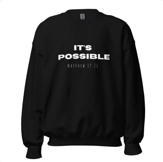 IT'S POSSIBLE Black Unisex Sweatshirt