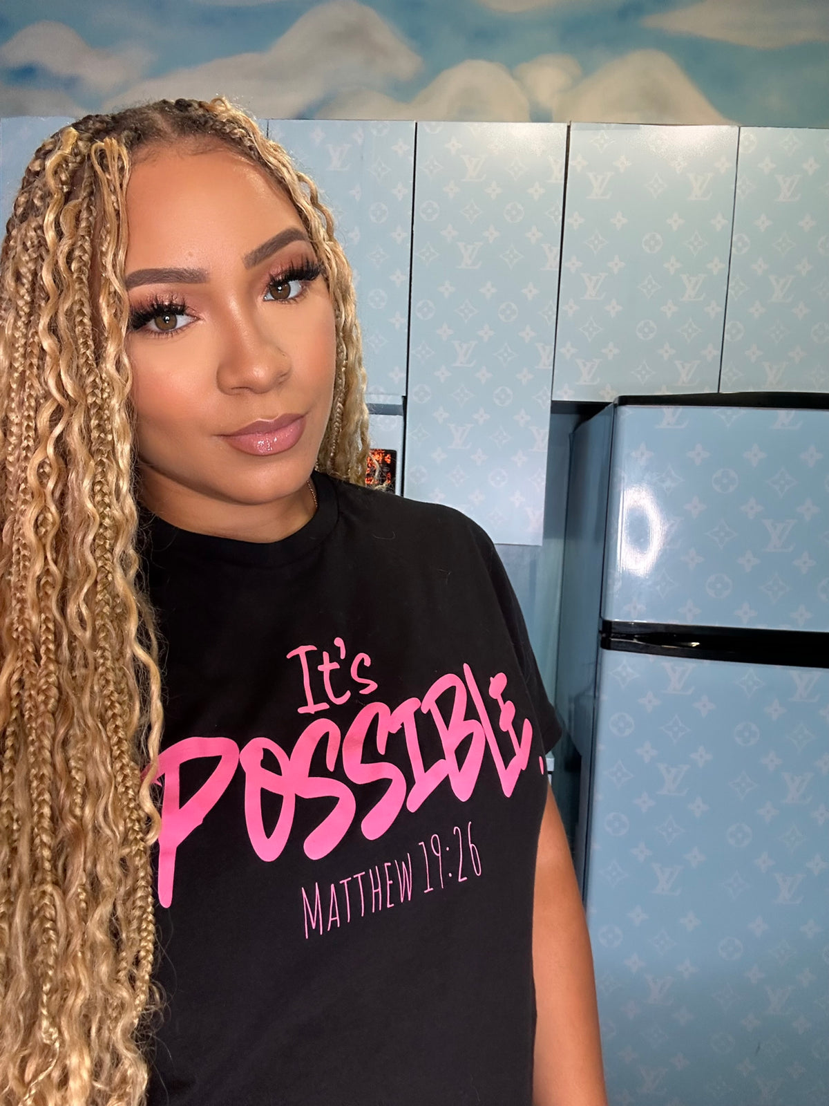 It's POSSIBLE Pink Text t-shirt