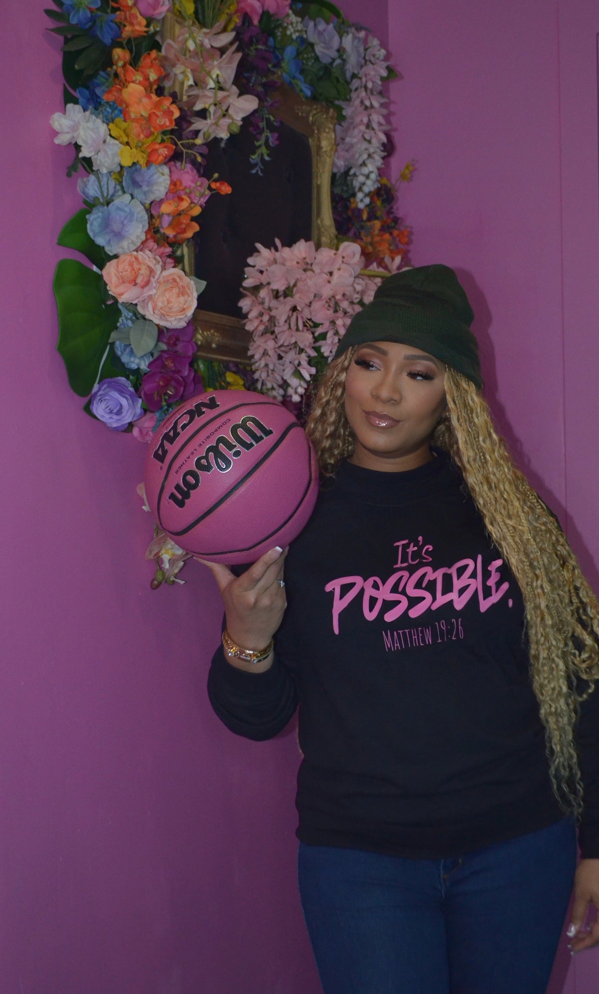It's POSSIBLE Pink Text Premium Sweatshirt